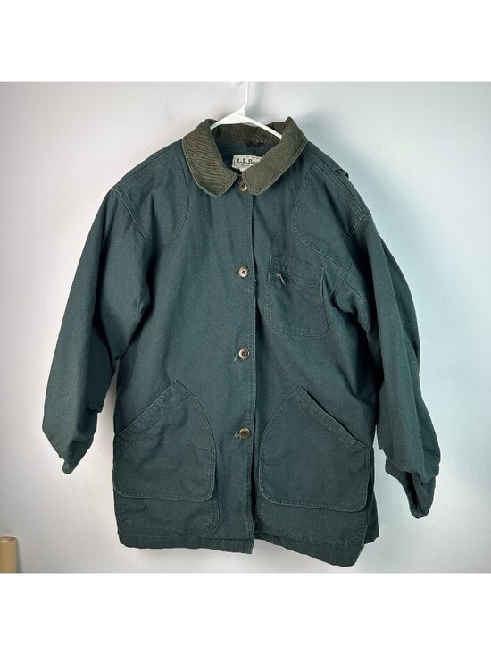 L.L. Bean Jackets & Blazers - 90’s Vtg LL Bean Women’s XL Chore Barn Coat Jacket Lined Rare Green
